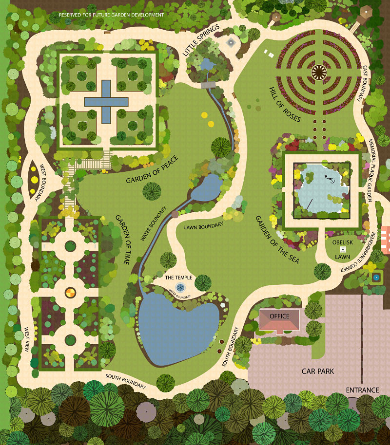 Portchester Memorial Garden Map